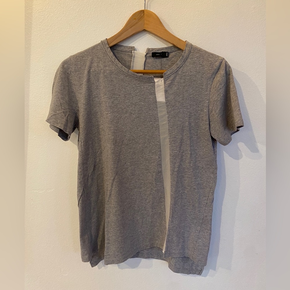 Joseph grey tshirt with mesh detail